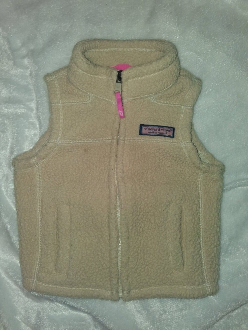 Vineyard Vines Girls Teddy Bear Sherpa Fleece Vest Size 2T